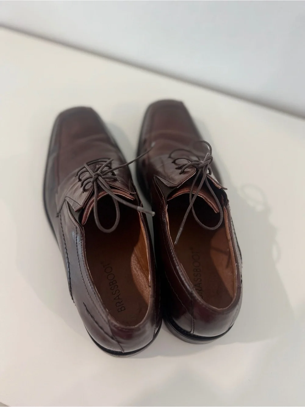 Men's Leather Derby Shoes in Rich Brown